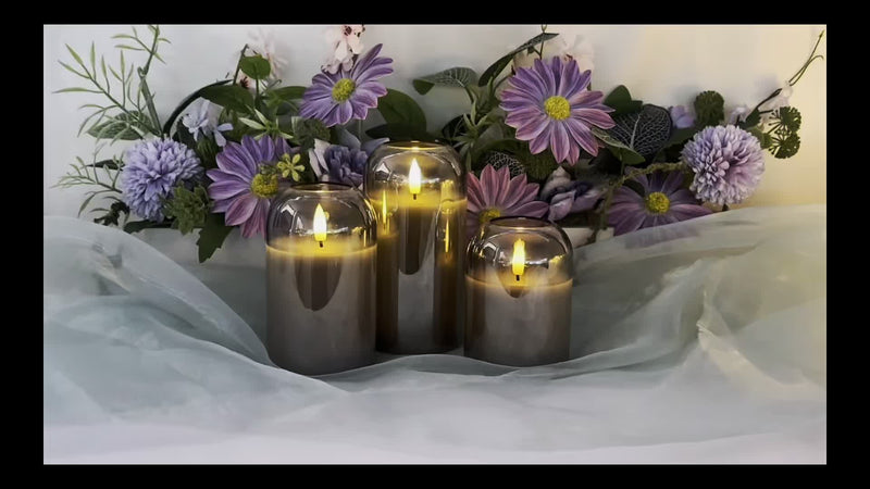 Velmira LED Candles – Set of 3 with 3D Wick Effect