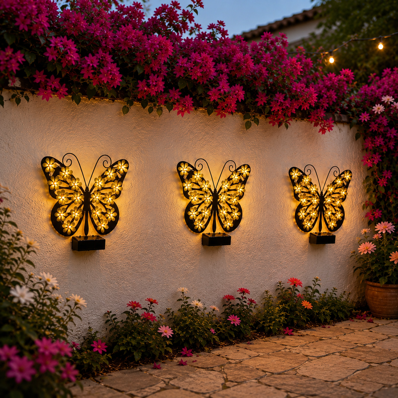 Aurevix Butterfly Outdoor Lamp – Solar LED with Twilight Sensor