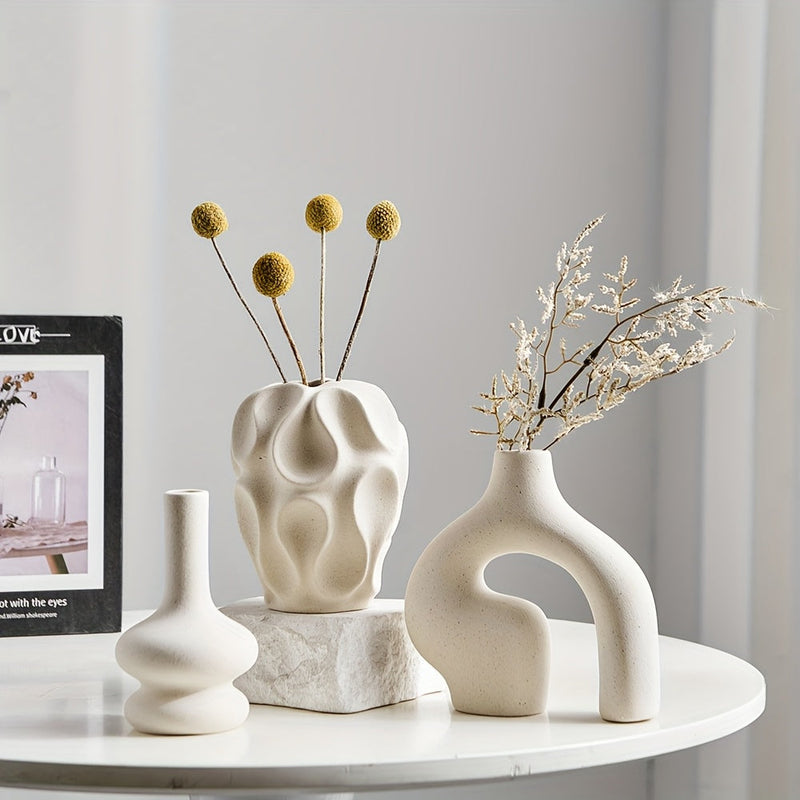 Calvessa Vases – Set of 3 Boho Geometric Vases