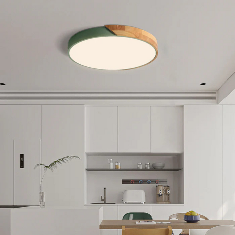Nolvessa Ceiling Lamp – Scandinavian Wood Design with Integrated LED