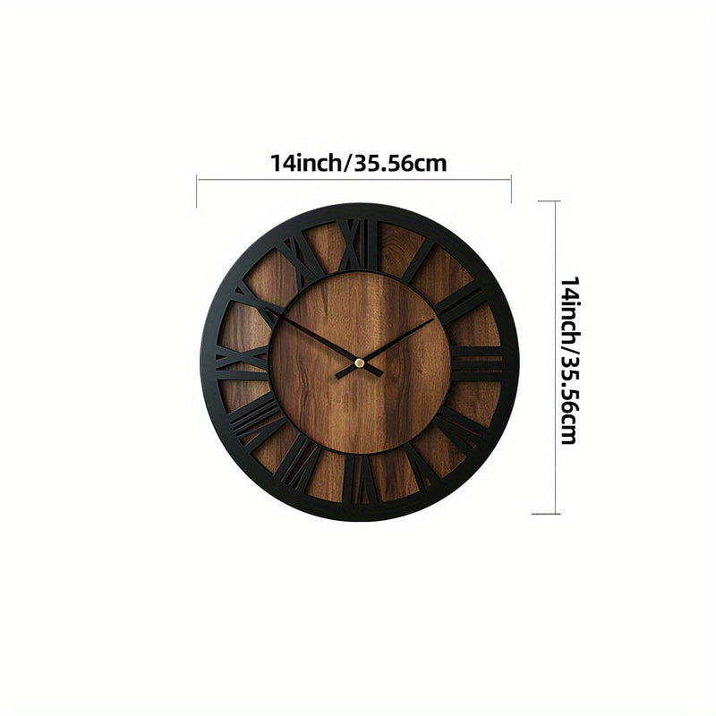 Norvella Wooden Wall Clock – Round Shape with Timeless Design