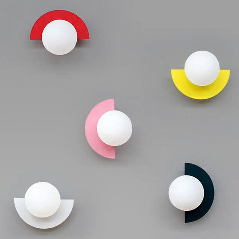 Elvaria Wall Lamp – Semi-Circular Design with Metal Frame