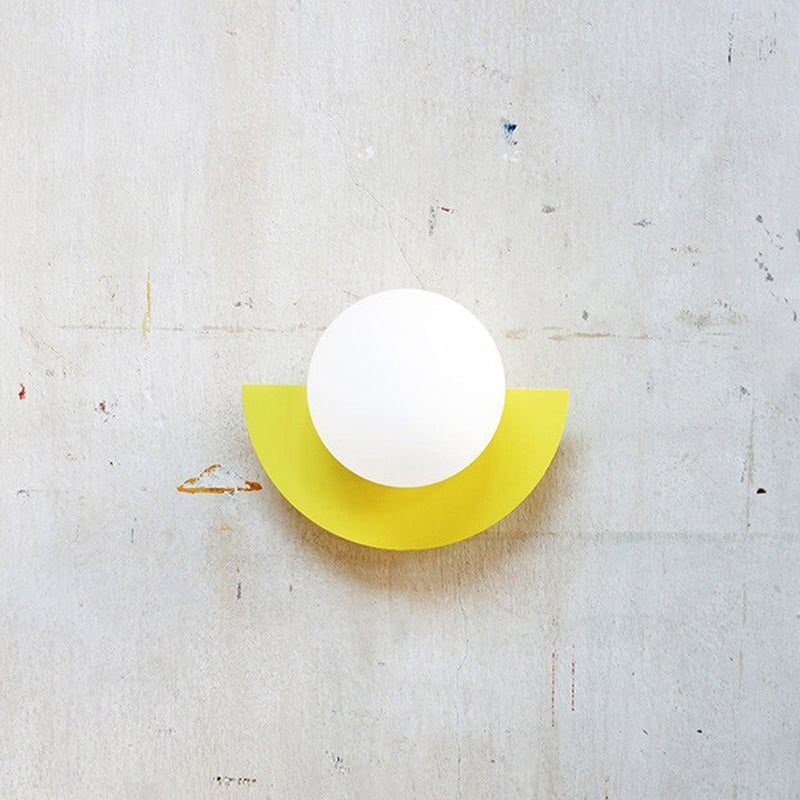 Elvaria Wall Lamp – Semi-Circular Design with Metal Frame