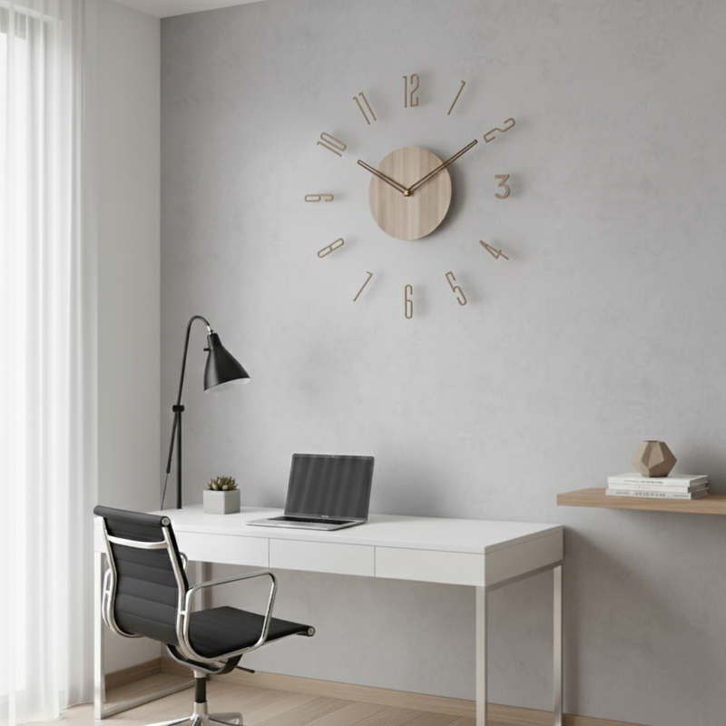 Veltrana Wooden Wall Clock – Silent Quartz Movement
