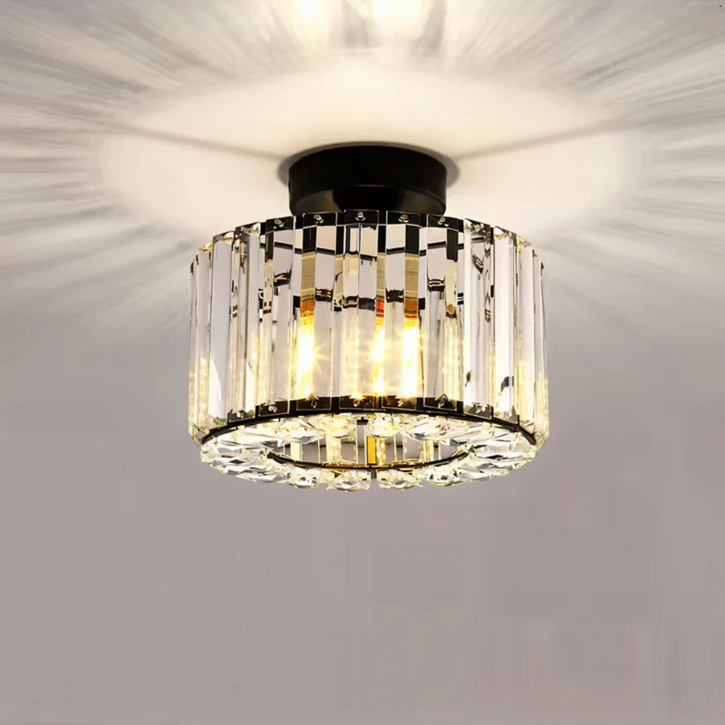 Crystal Ceiling Light with Modern Finish for Living Room and Bedroom