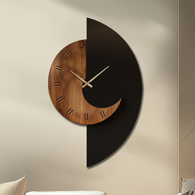 Elvaira Wooden Wall Clock – Organic Shape with Stylish Timepiece