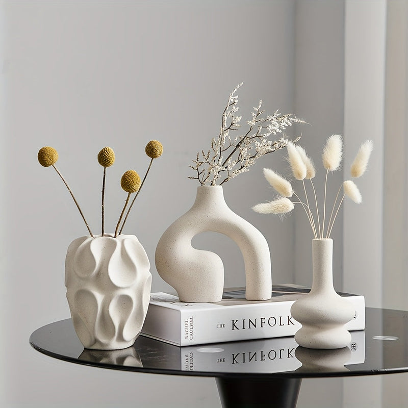 Calvessa Vases – Set of 3 Boho Geometric Vases