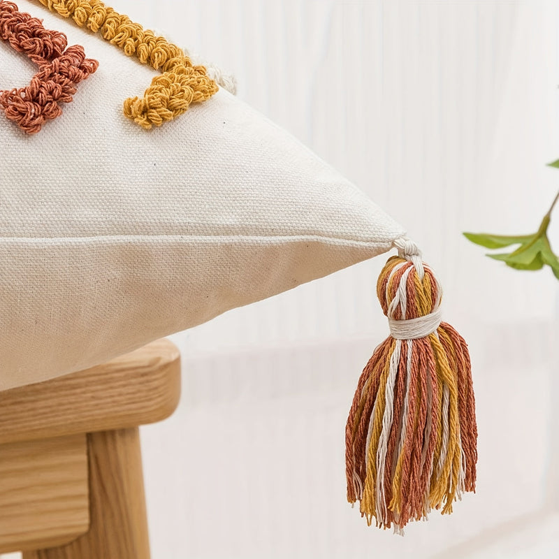 Zavelle Cushion Cover – Geometric Bohemian Embroidery