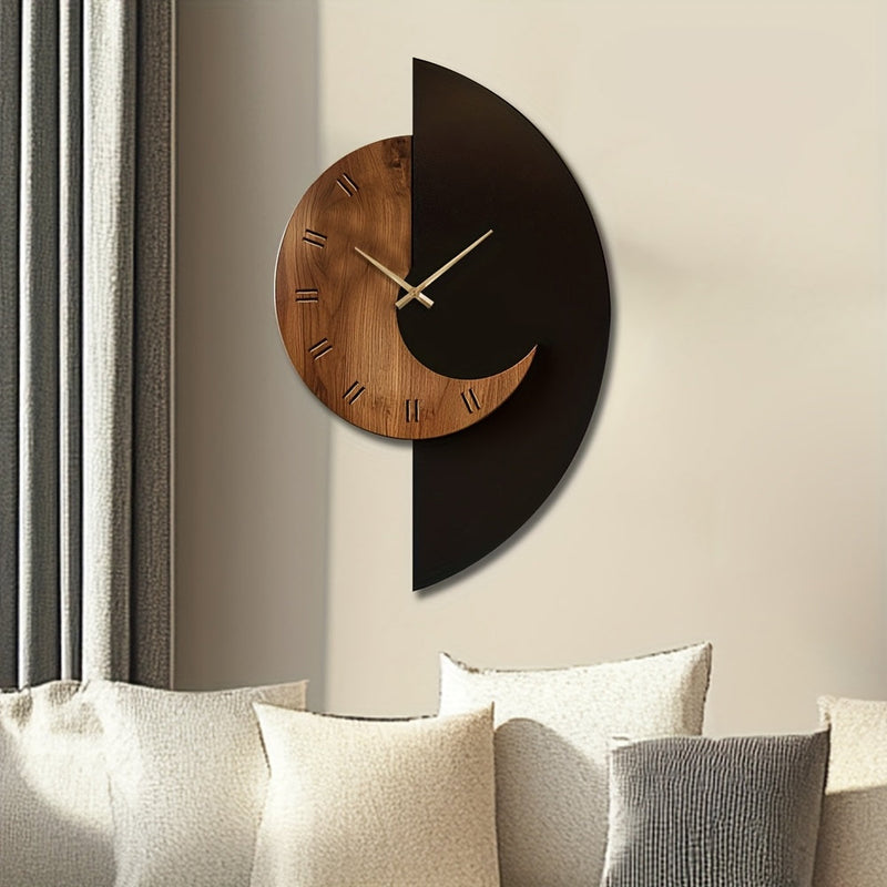 Elvaira Wooden Wall Clock – Organic Shape with Stylish Timepiece