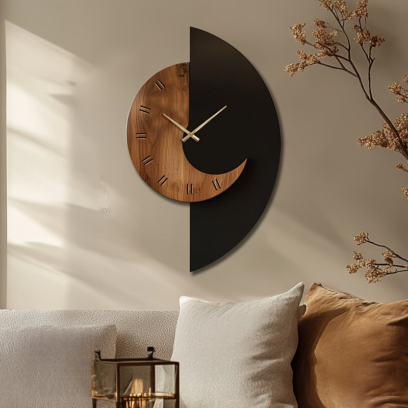 Elvaira Wooden Wall Clock – Organic Shape with Stylish Timepiece