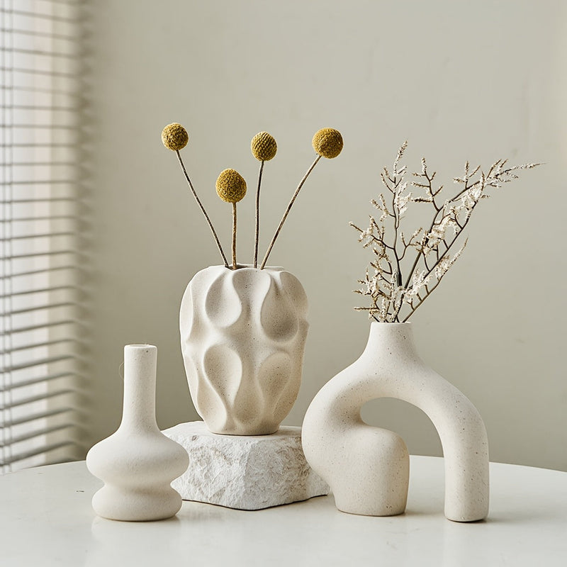 Calvessa Vases – Set of 3 Boho Geometric Vases
