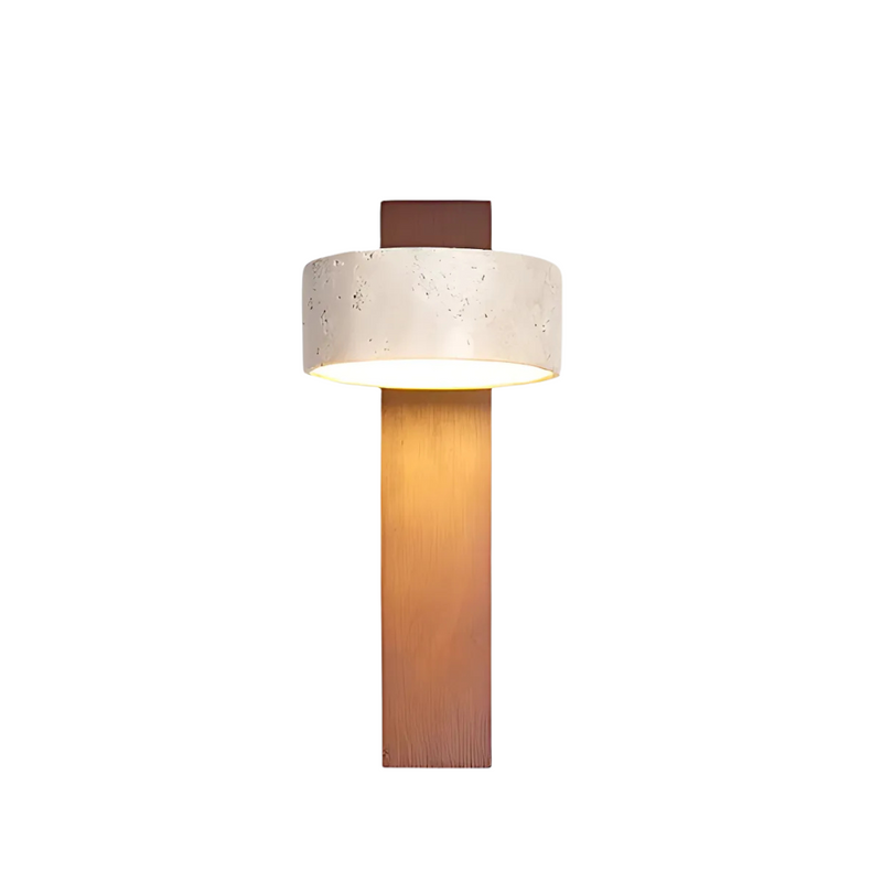 Fortiz Wall Lamp – Travertine Design with Warm LED Lighting