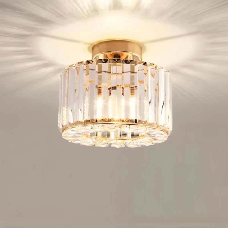 Crystal Ceiling Light with Modern Finish for Living Room and Bedroom