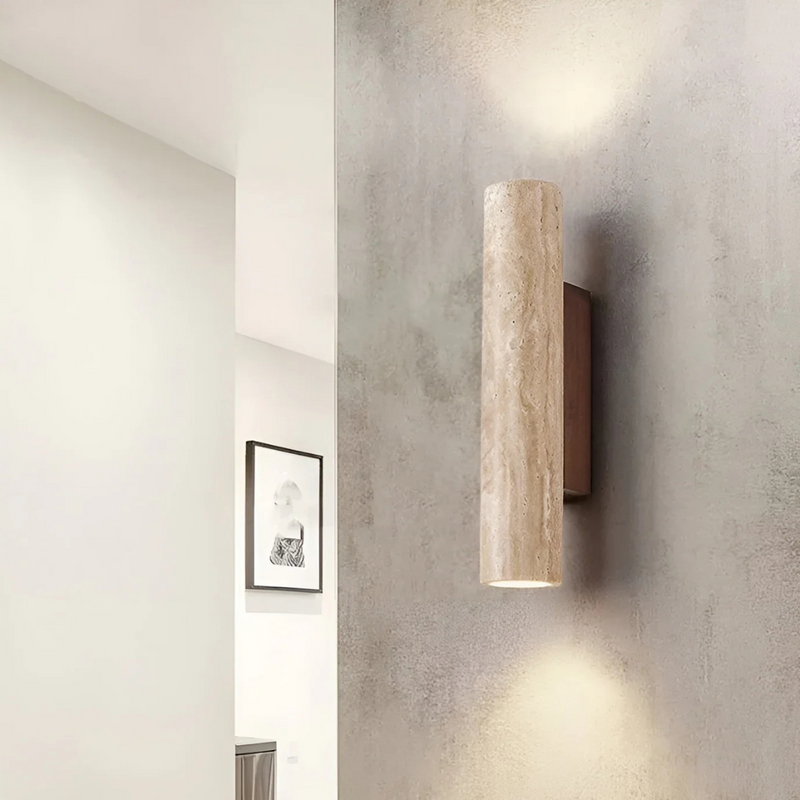 Orvessa Wall Lamp – Travertine Wabi Sabi Design