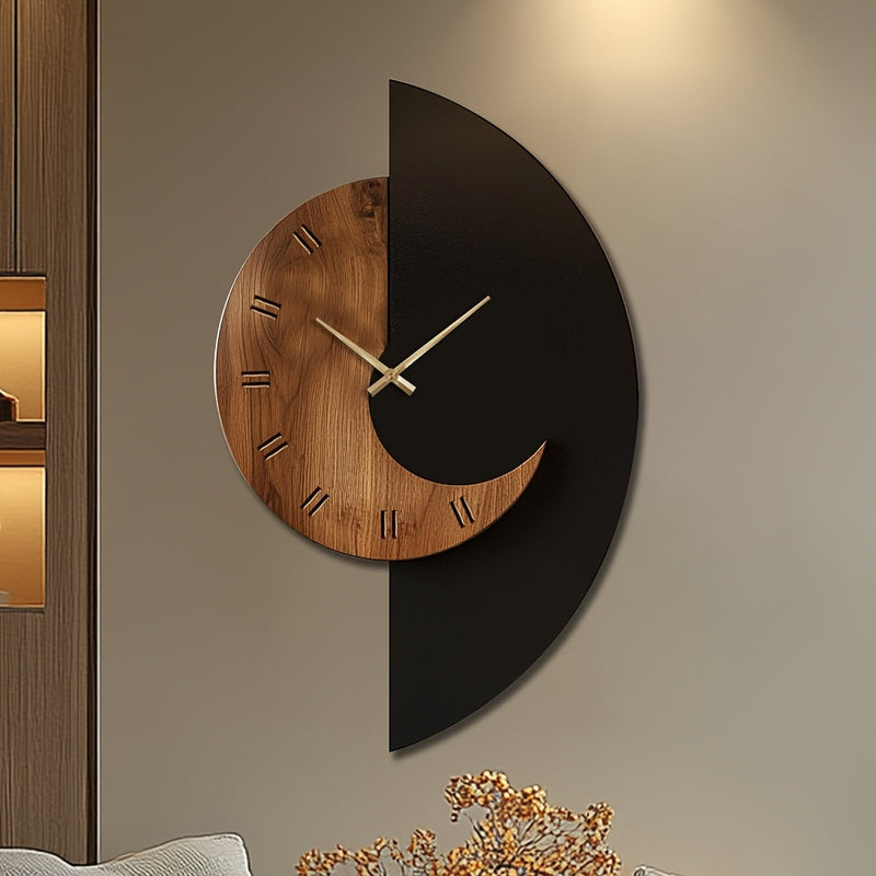 Elvaira Wooden Wall Clock – Organic Shape with Stylish Timepiece
