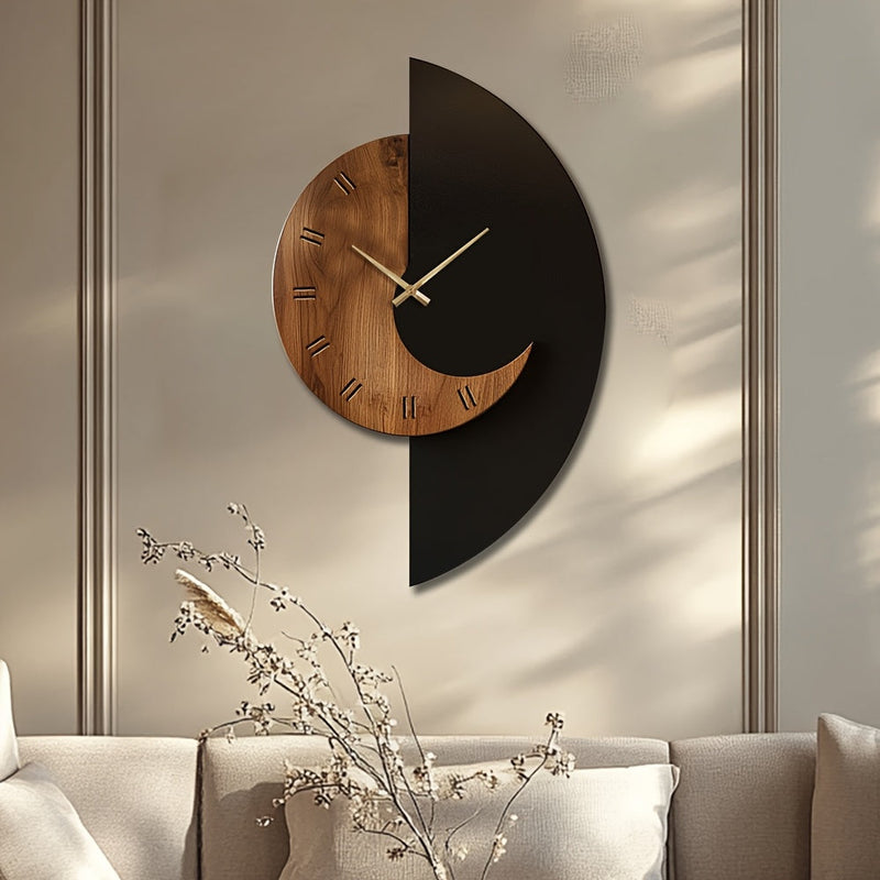Elvaira Wooden Wall Clock – Organic Shape with Stylish Timepiece