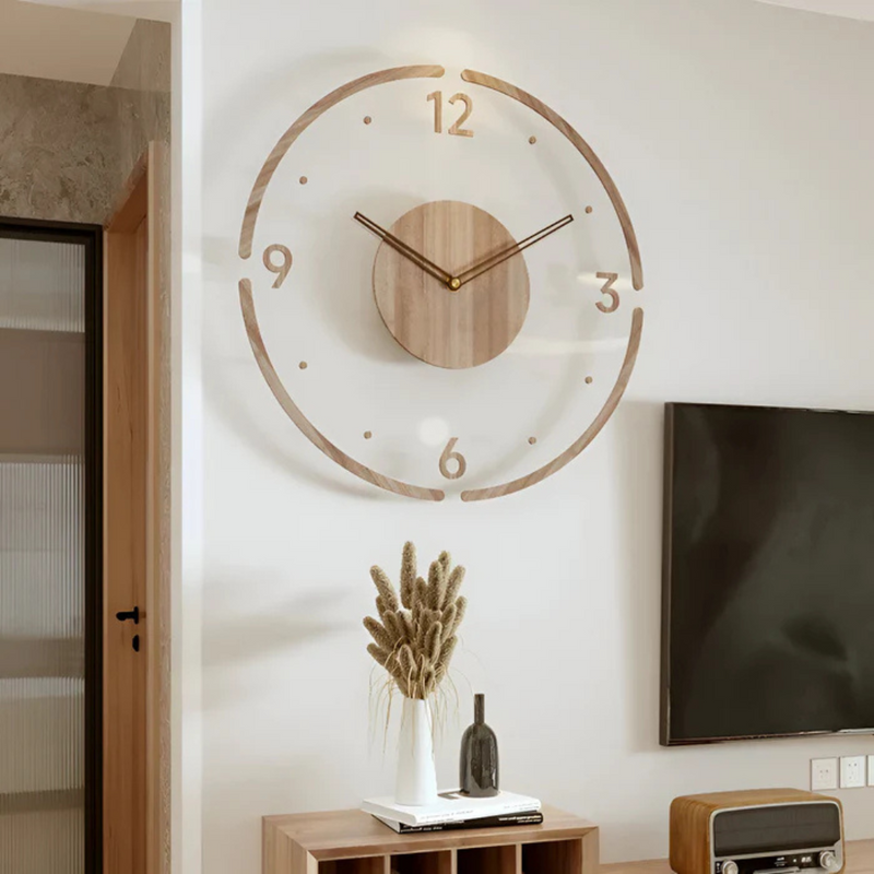 Veltrana Wooden Wall Clock – Silent Quartz Movement