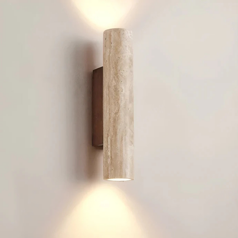 Orvessa Wall Lamp – Travertine Wabi Sabi Design