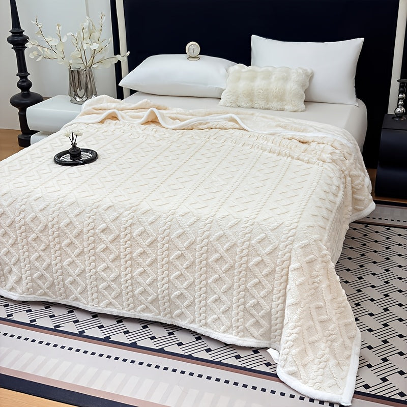 Norelle Throw – Knitted Design with Geometric Pattern