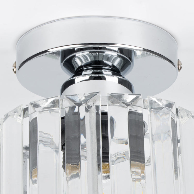 Aurelia Ceiling Lamp – Square Brass Design with Crystal Glass