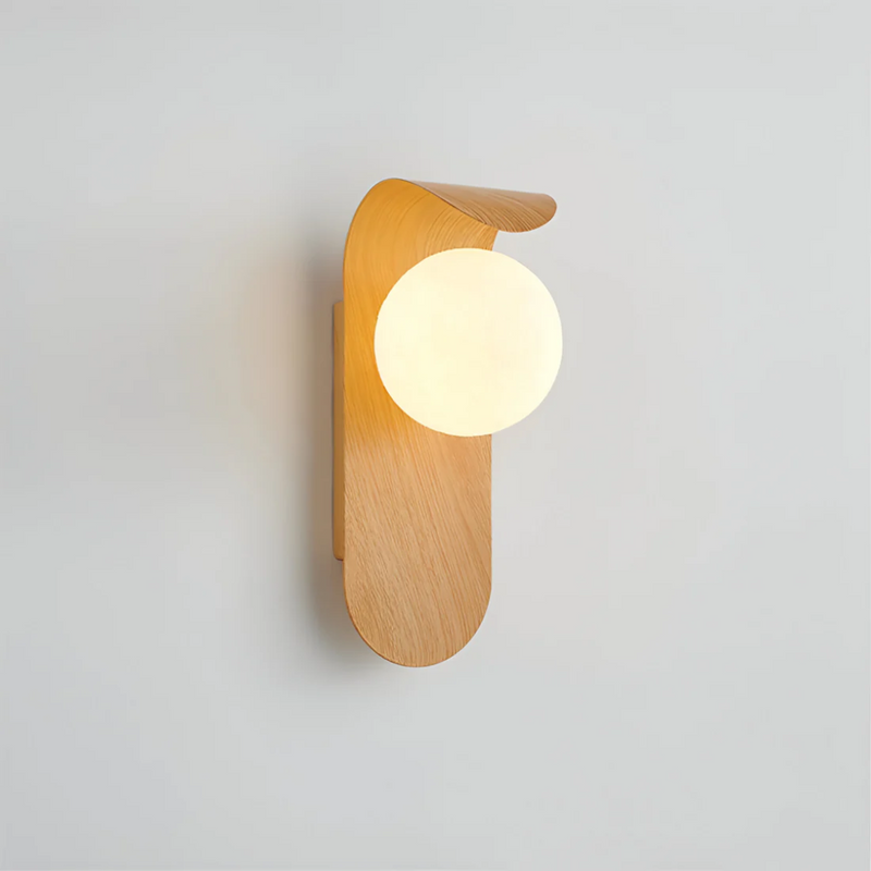 Averon Wall Lamp – Scandinavian Wood Design with Warm LED