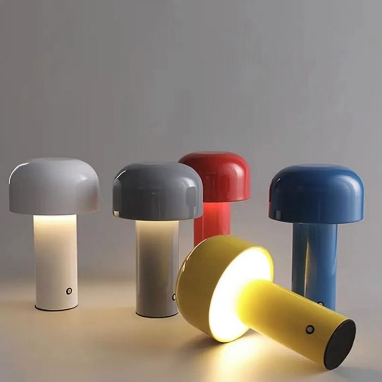 Avelora Table Lamp – Wireless Mushroom Design with Dimmable LED