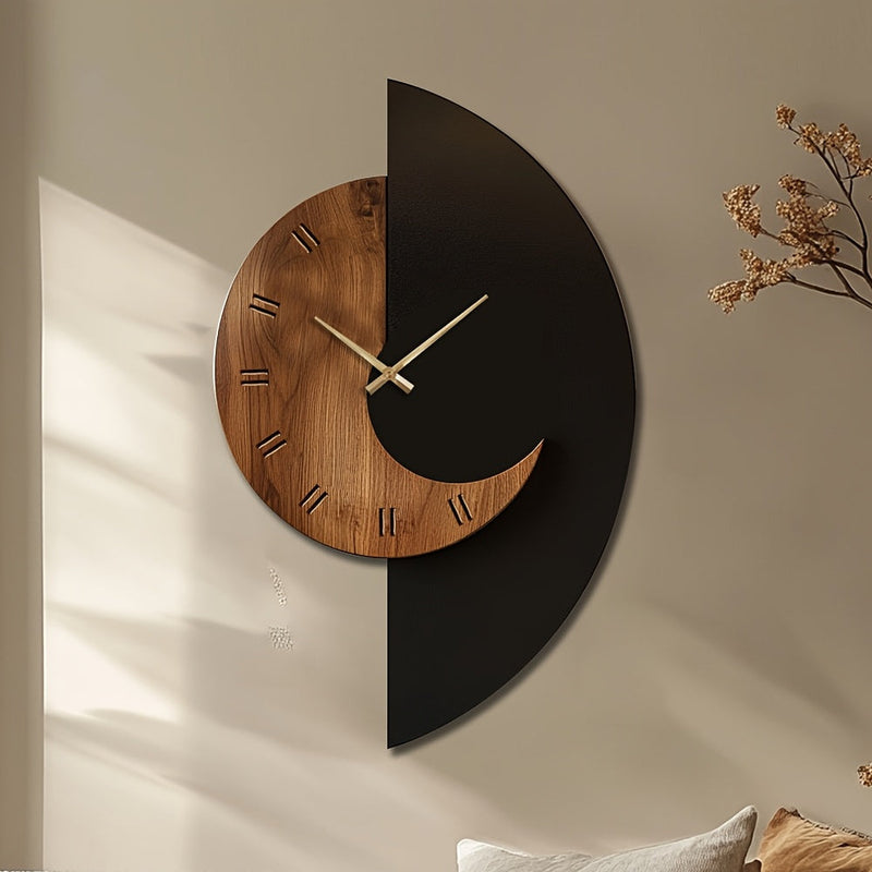 Elvaira Wooden Wall Clock – Organic Shape with Stylish Timepiece