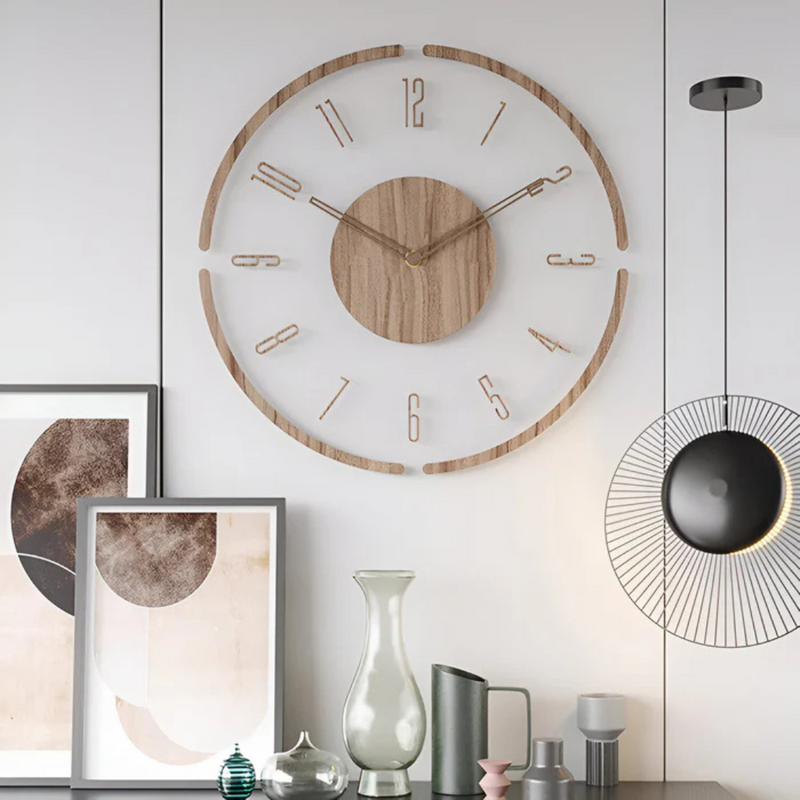 Veltrana Wooden Wall Clock – Silent Quartz Movement