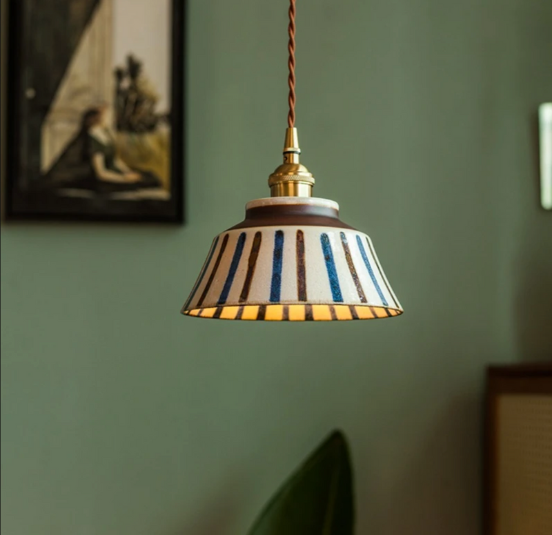 Floravyn Pendant Lamp – Ceramic Design with Floral Pattern