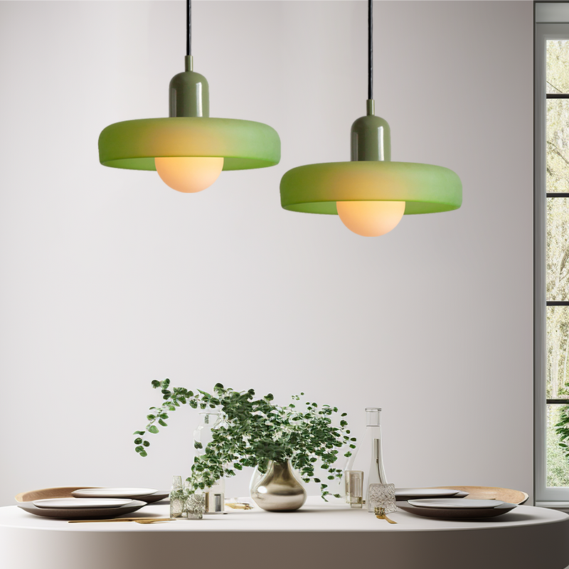 ColorLoop Pendant – Artistic Bauhaus Pendant Light with Warm Light
