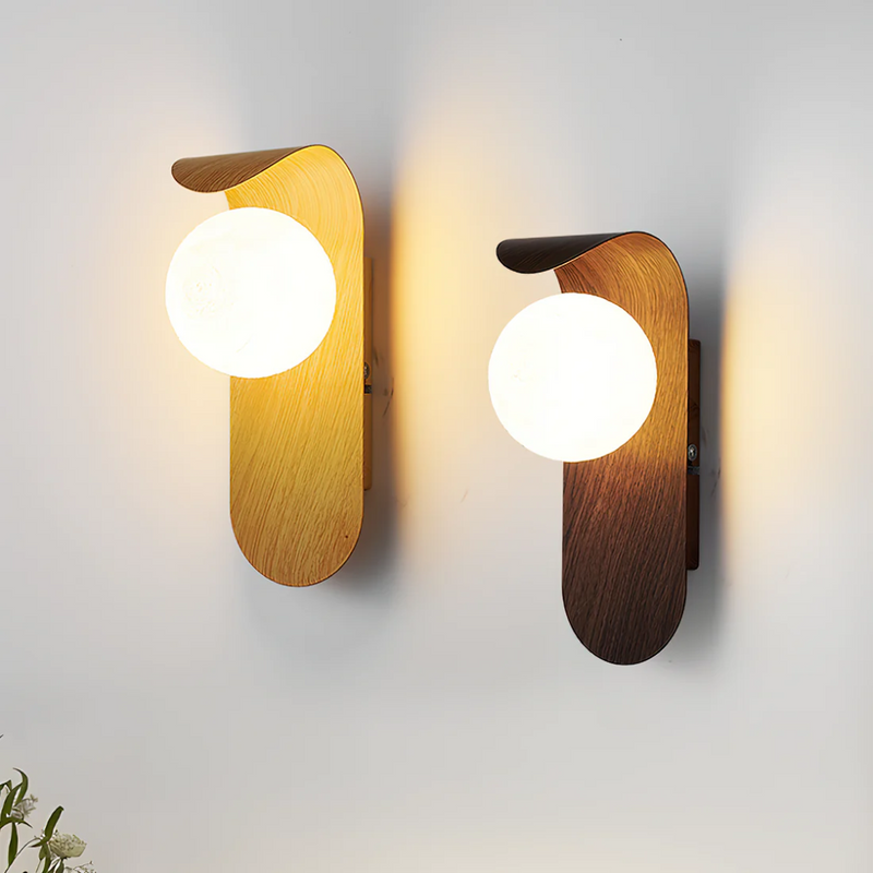 Averon Wall Lamp – Scandinavian Wood Design with Warm LED