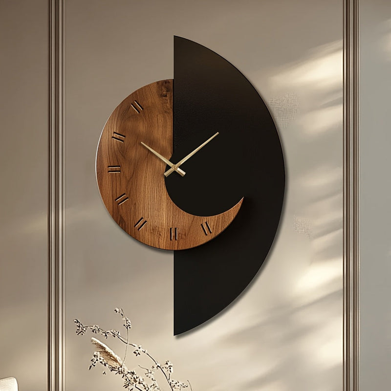 Elvaira Wooden Wall Clock – Organic Shape with Stylish Timepiece
