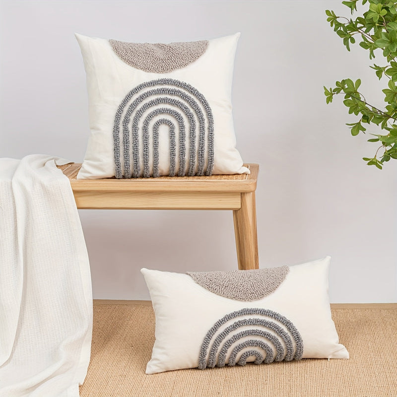 Sorvella Cushion Cover – Semi-Circular Geometric Design