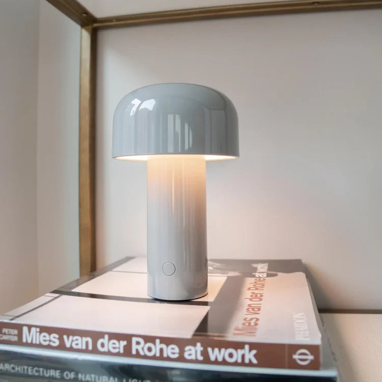 Avelora Table Lamp – Wireless Mushroom Design with Dimmable LED