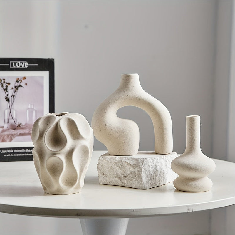 Calvessa Vases – Set of 3 Boho Geometric Vases