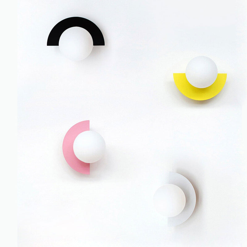 Elvaria Wall Lamp – Semi-Circular Design with Metal Frame