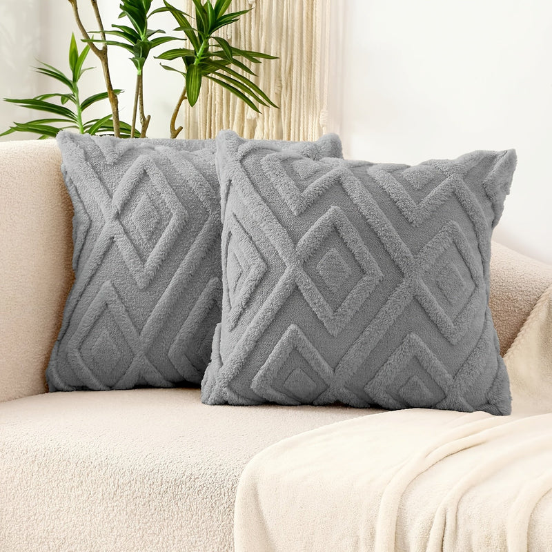 Averelle Cushion Covers – Boho Jacquard with Geometric Pattern