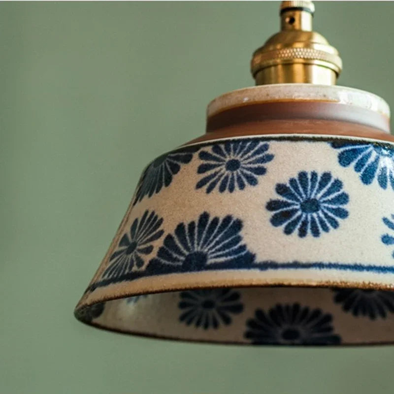 Floravyn Pendant Lamp – Ceramic Design with Floral Pattern
