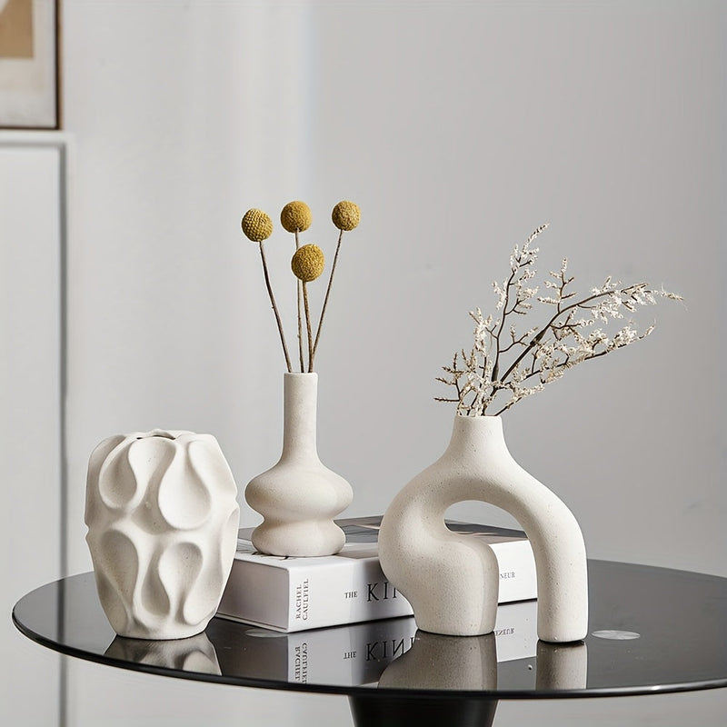 Calvessa Vases – Set of 3 Boho Geometric Vases