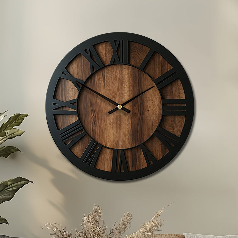 Norvella Wooden Wall Clock – Round Shape with Timeless Design