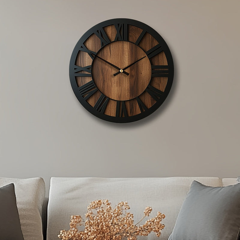 Norvella Wooden Wall Clock – Round Shape with Timeless Design