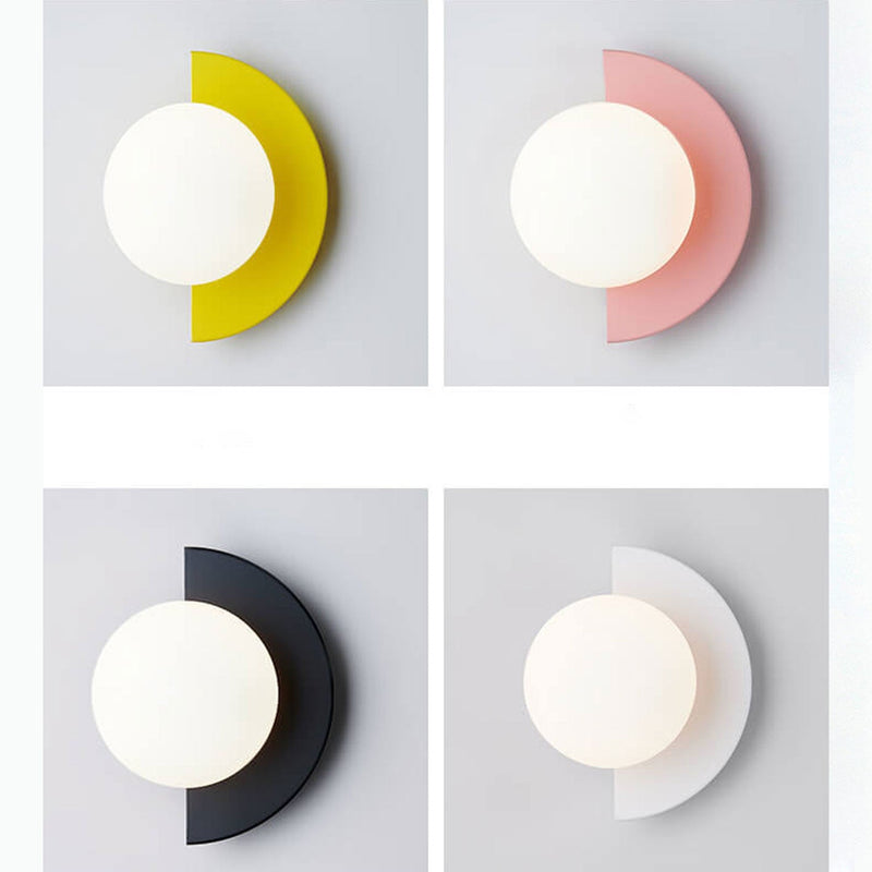 Elvaria Wall Lamp – Semi-Circular Design with Metal Frame
