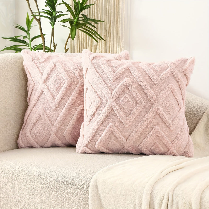 Averelle Cushion Covers – Boho Jacquard with Geometric Pattern