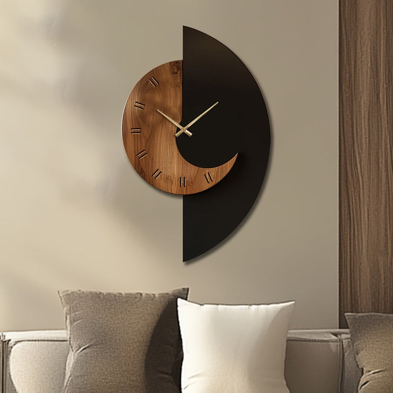 Elvaira Wooden Wall Clock – Organic Shape with Stylish Timepiece