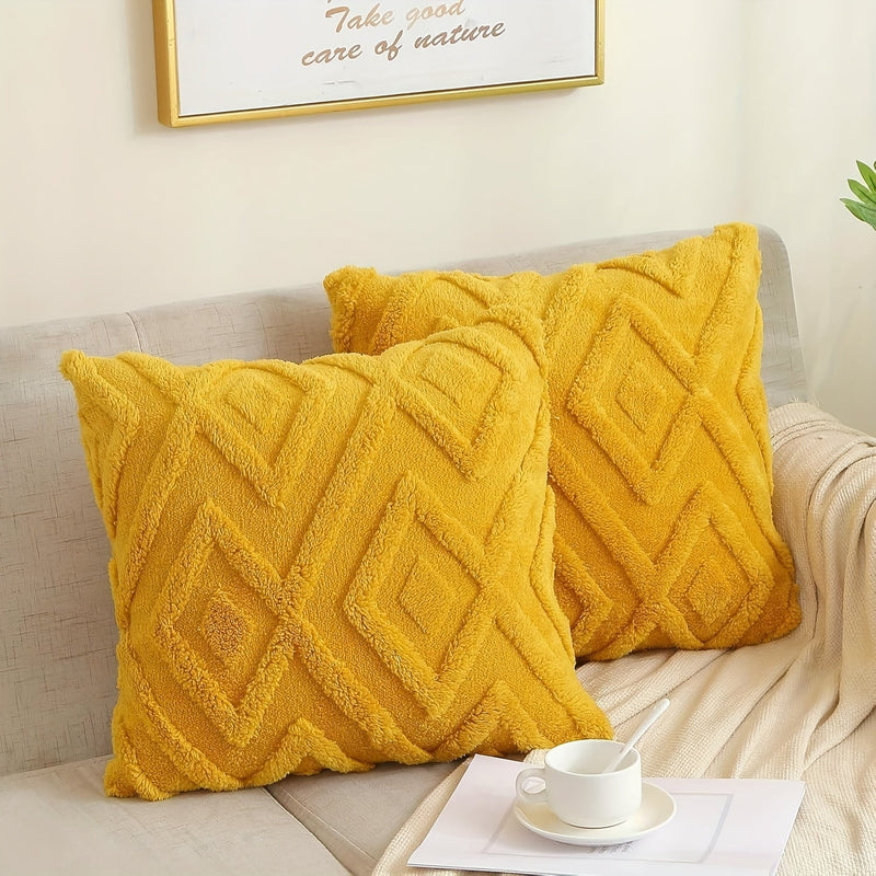 Averelle Cushion Covers – Boho Jacquard with Geometric Pattern