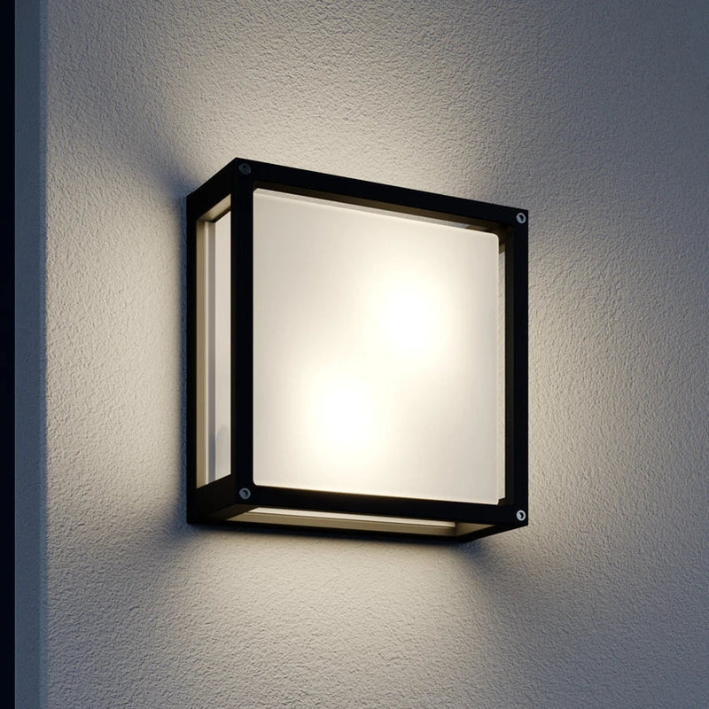 Norevexa Cube Outdoor Wall Light – Modern Exterior Lighting