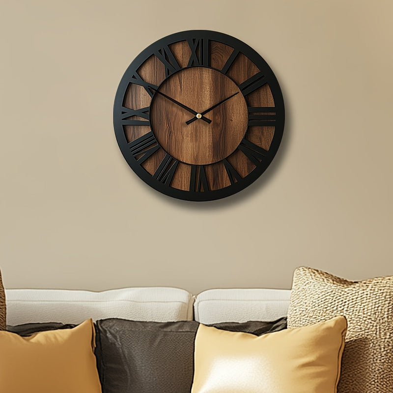 Norvella Wooden Wall Clock – Round Shape with Timeless Design