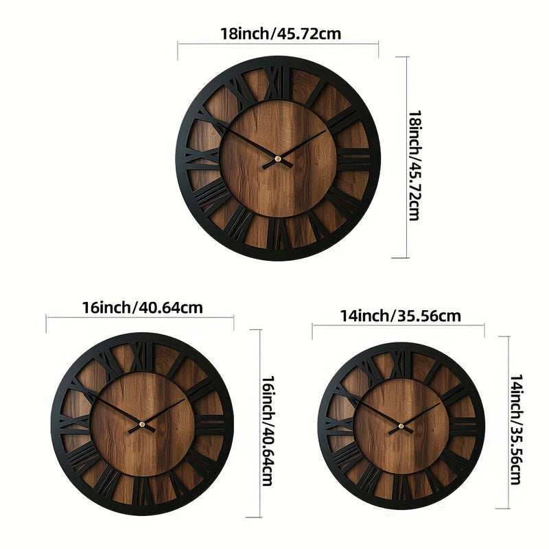 Norvella Wooden Wall Clock – Round Shape with Timeless Design