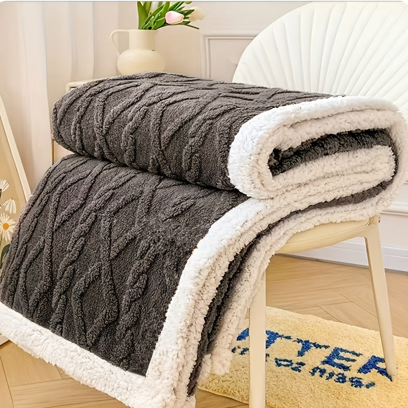 Norelle Throw – Knitted Design with Geometric Pattern