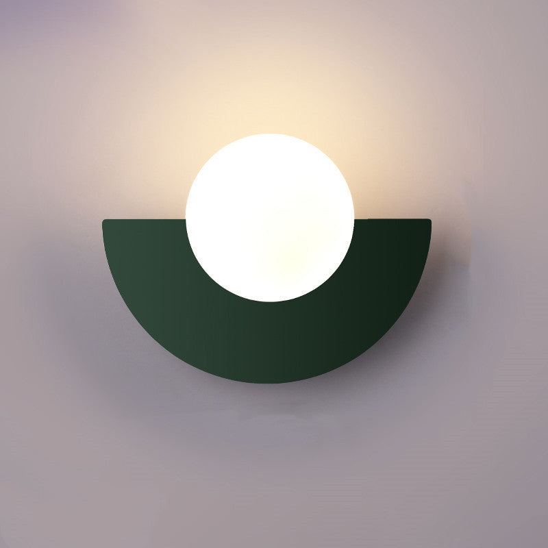 Elvaria Wall Lamp – Semi-Circular Design with Metal Frame